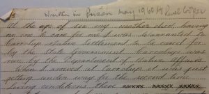 First page of Revel Cooper’s letter about Carrolup, written in 1960. Doreen Trainor Collection, J. S. Battye Library of West Australian History.